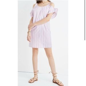 Madewell Rose Stripe Cold Shoulder Dress Size XL‎